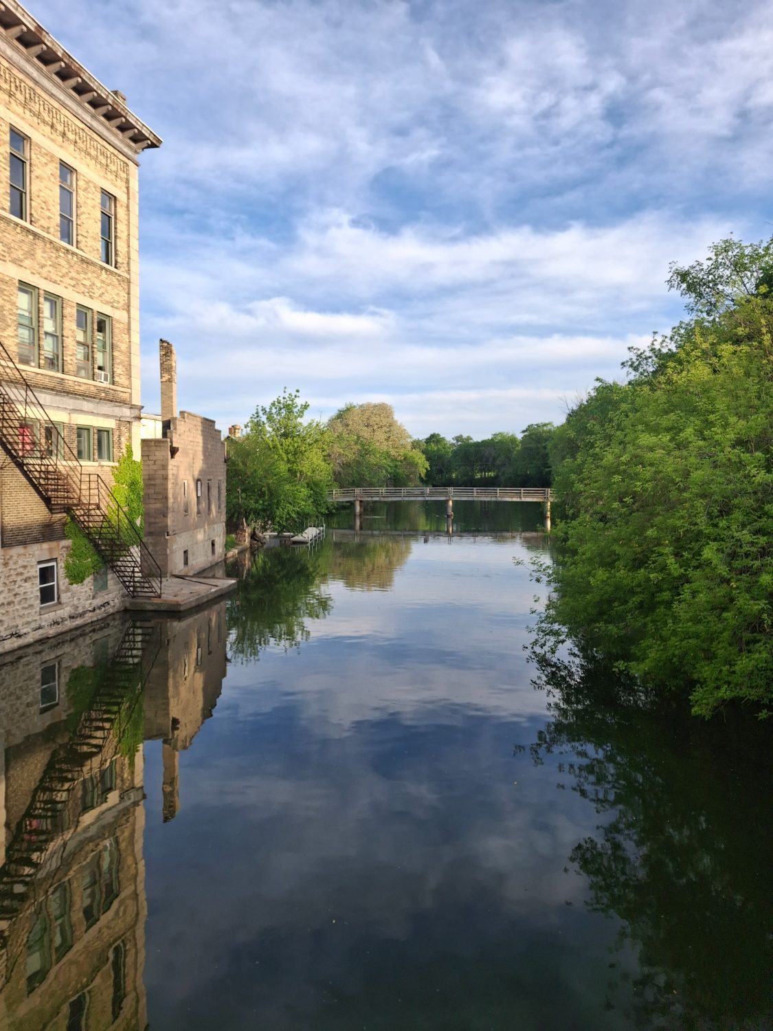 Historic downtown Stoughton on the water